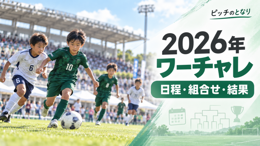 2026年ワーチャレをイメージした少年サッカーU-12大会のアイキャッチ画像