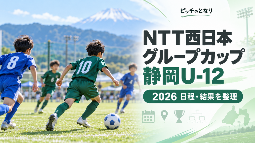 NTT西日本グループカップ静岡U-12をイメージした少年サッカーU-12大会のアイキャッチ画像