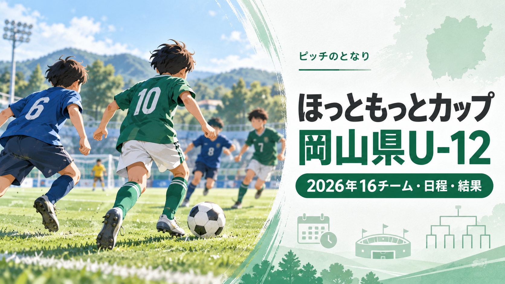 ほっともっとカップ岡山県U-12をイメージした少年サッカーU-12大会のアイキャッチ画像