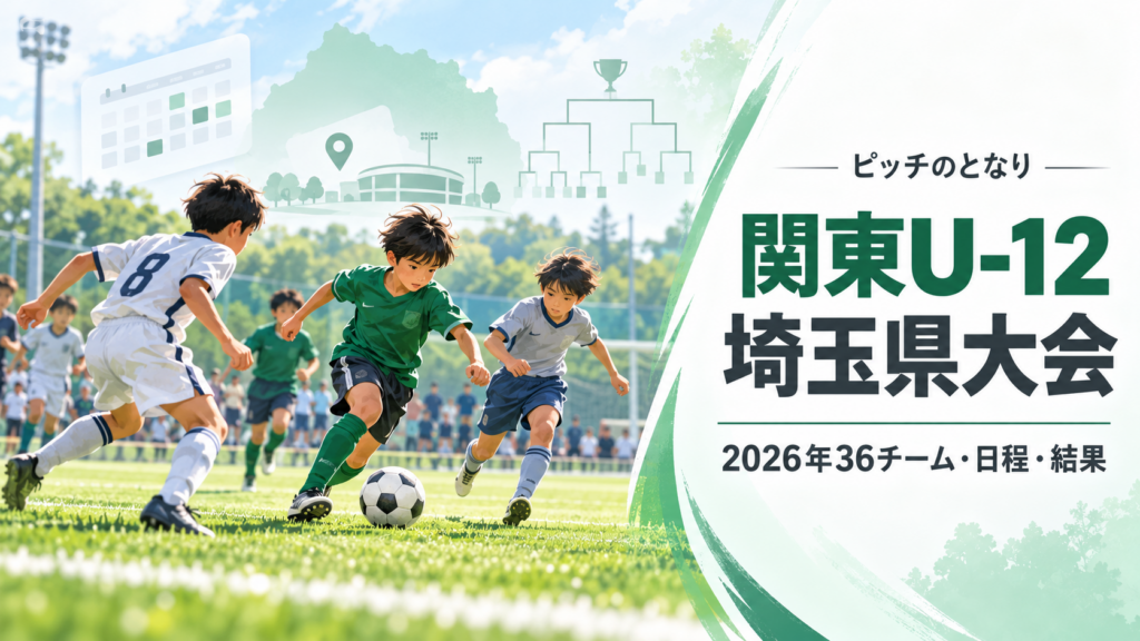 関東U-12埼玉県大会をイメージした少年サッカーU-12大会のアイキャッチ画像