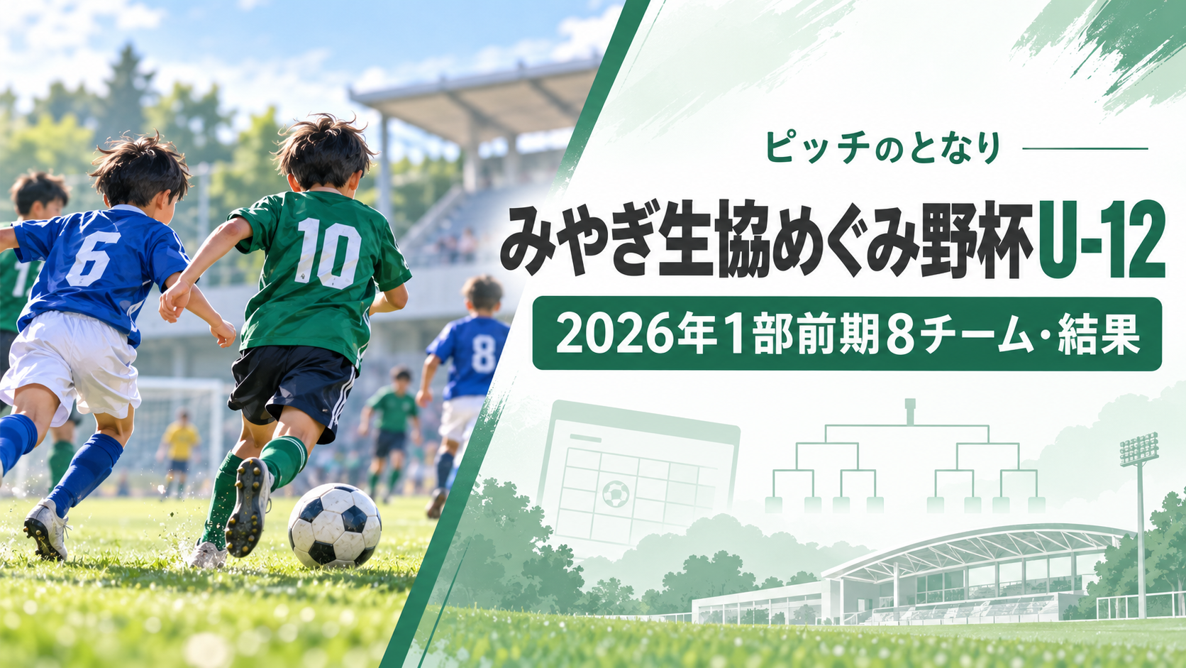 みやぎ生協めぐみ野杯U-12をイメージした少年サッカーU-12大会のアイキャッチ画像